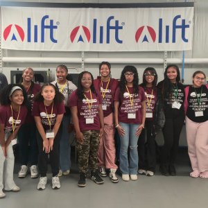 Photo of participants in LIFT's Girls in Engineering event