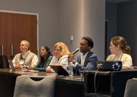 Photo of Manufacturing USA representatives on a panel at the Hi-Tec Conference