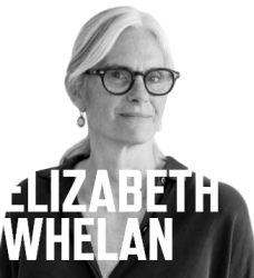 Photo of Elizabeth Whelan with her name in white font