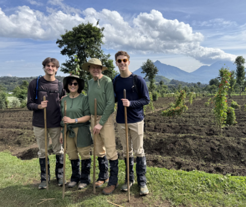 Photo of Cheryl Schnitzer and her family on a hike