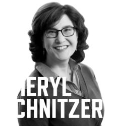 Photo of Cheryl Schnitzer with her name in white font