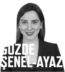 Photo of Gözde Şenel-Ayaz with her name in white font