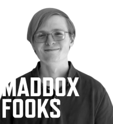 Photo of Maddox Fooks with his name in white font