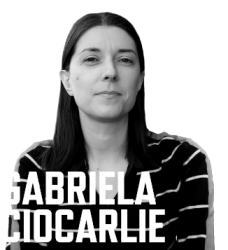 Photo of Gabriela Ciocarlie with her name in white font