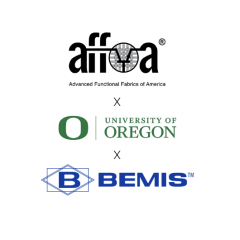 Graphic with the logos for AFFOA, University of Oregon, and BEMIS