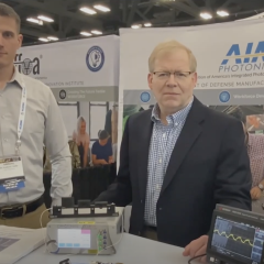 Dr. Robert Geer, director of Education and Workforce Development at AIM Photonics, and Dr. Anthony Aiello, Photonics and Test Engineer, discuss and demonstrate AIM Photonics’ HOPE Kit