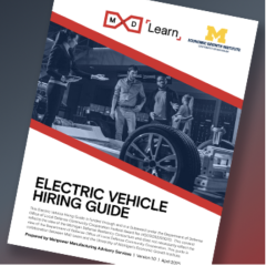 Photo of the cover of the MxD and University of Michigan "EV Hiring Guide"